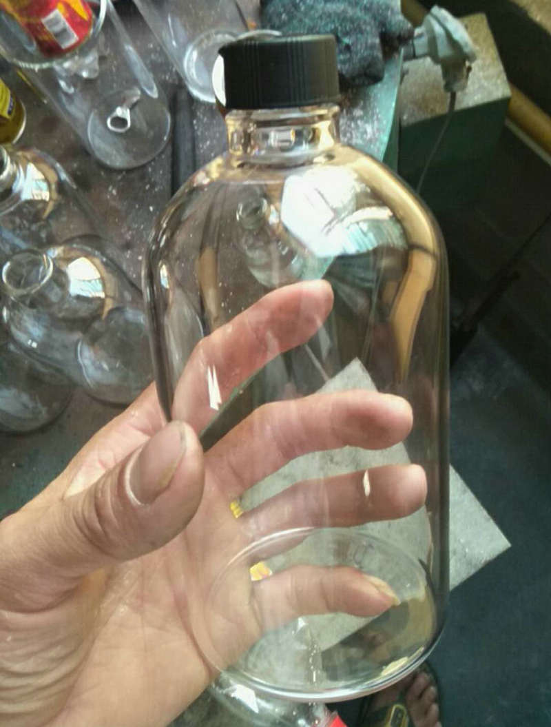 500ml透明高硼硅玻璃试剂瓶 耐酸碱玻璃顶空取样瓶 耐高温样品瓶