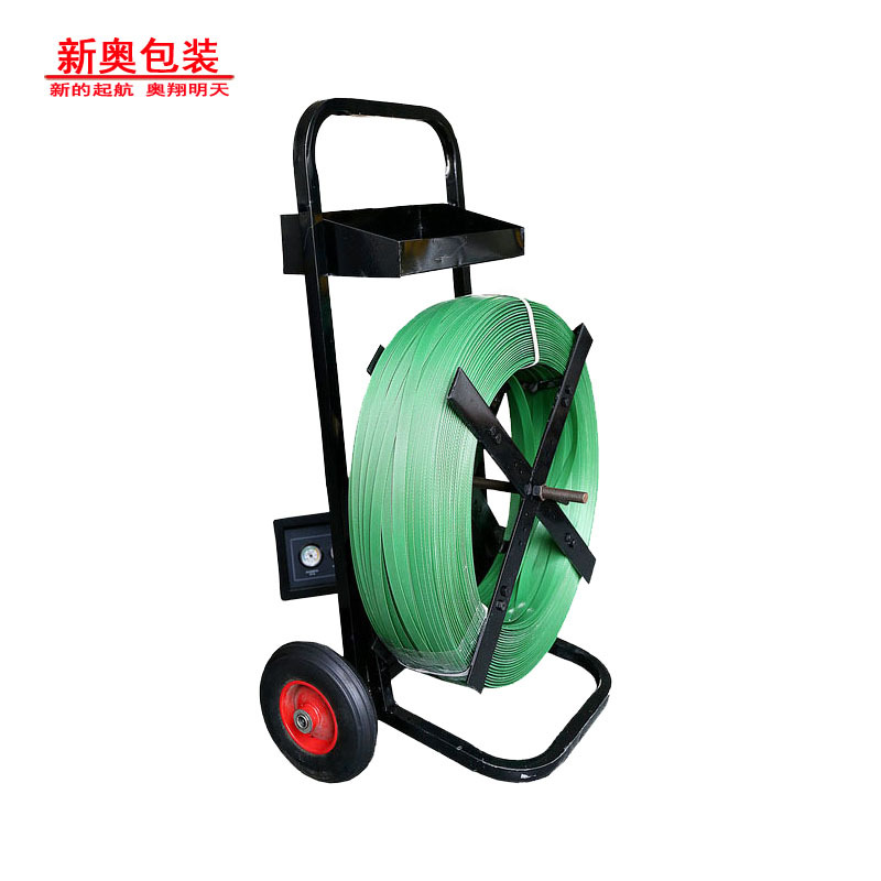 厂家直销十字带盘车 PET塑钢带打包车 塑钢带推车适用200- 400mm