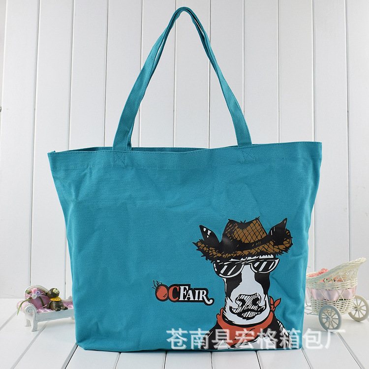 帆布购物袋丝印手提棉布袋环保帆布广告袋定制logo手拎帆布包