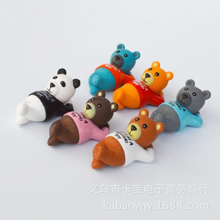 Plush Refrigerator sticker 5 magnet Order machining Produce animal Little Bear wholesale Part goods in stock logo