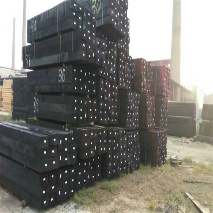 松木轨枕 矿用防腐木枕 浸油木枕 7号单开道岔枕木 铁路防腐枕木