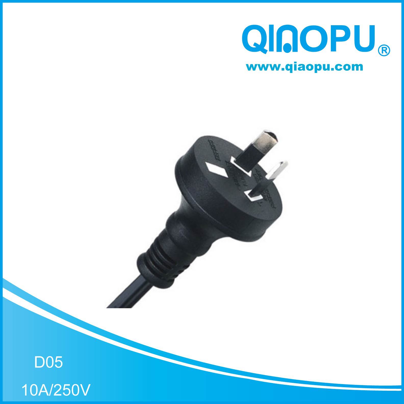 澳大利亚 SAA 10A/250V 两芯电源线延长线 电源线批发 可定