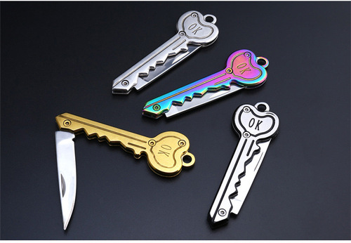 Outdoor tool EDC multi-function folding knife portable mini OK key knife creative gift small knife
