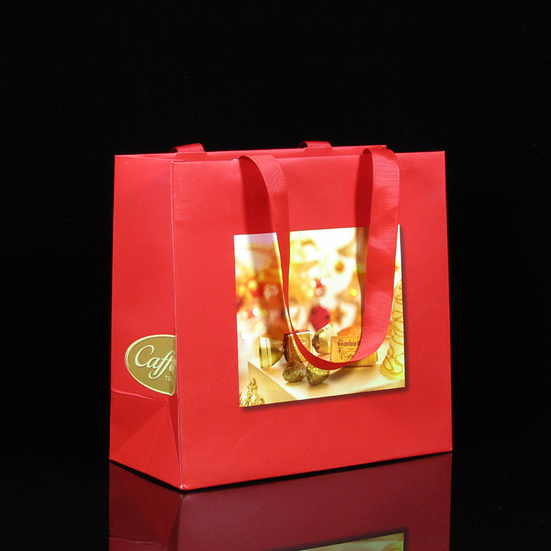 纸质手提袋订制铜版纸白卡彩色胶印礼品包装购物手提袋定制LOGO