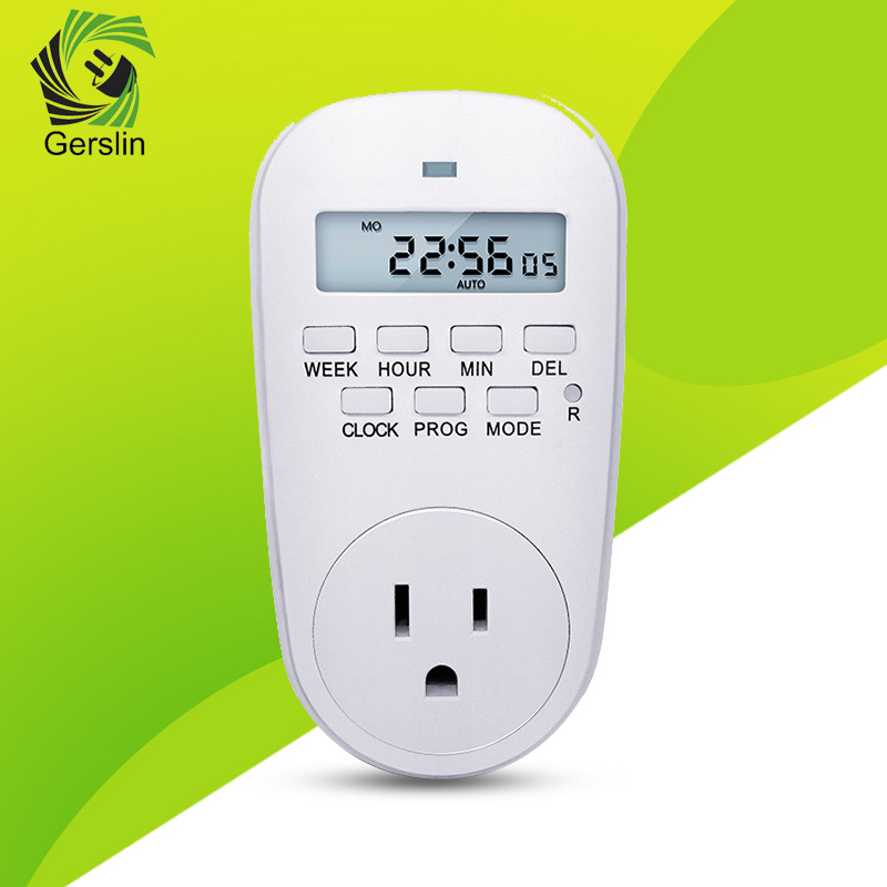 测试样外贸智能电子定时器开关插座 阻燃定时时间控制器美式插座
