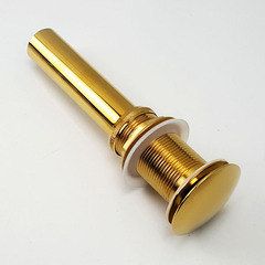 Full Copper Face Basin Drainage Unit, Gold and Black Antique Style Wash Basin Water Jet Drainage Device, Odor Prevention Drain Pipe Set