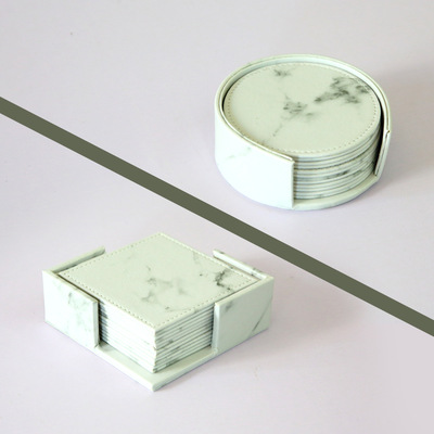 Northern Europe ins Marble Leatherwear Coaster High temperature resistance Insulation pad waterproof Mat Home Furnishing to work in an office customized