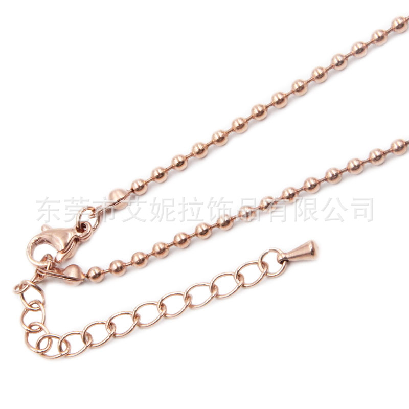 玫瑰金珠链1