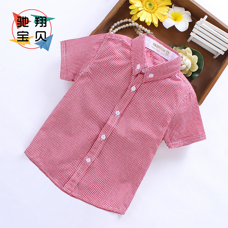 Boys new summer short-sleeved shirt 2018...