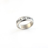 Ring with letters stainless steel engraved, wish, suitable for import, European style, simple and elegant design, wholesale, Birthday gift