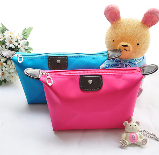 新款韩版简约化妆包 精美时尚可折叠收纳包 防水化妆包|ru