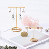 Golden jewelry, stand, accessory, design earrings, bracelet