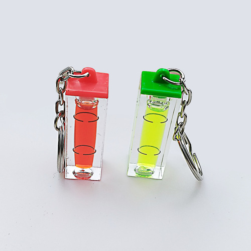 Leveling Bubble Keychain Hook Key Ring Keychain Bubble Level Chain Logo Can Be Customized