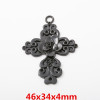 Factory direct selling DIY retro alloy accessories accessories Electricity black cross pendant pendant