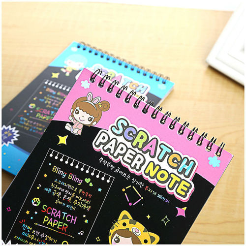Factory Direct Sale Scratch Art Drawing Book Handmade DIY Scratch Paper Brain Development Toy Magic Scratch Art Book with Gift Bamboo Pen
