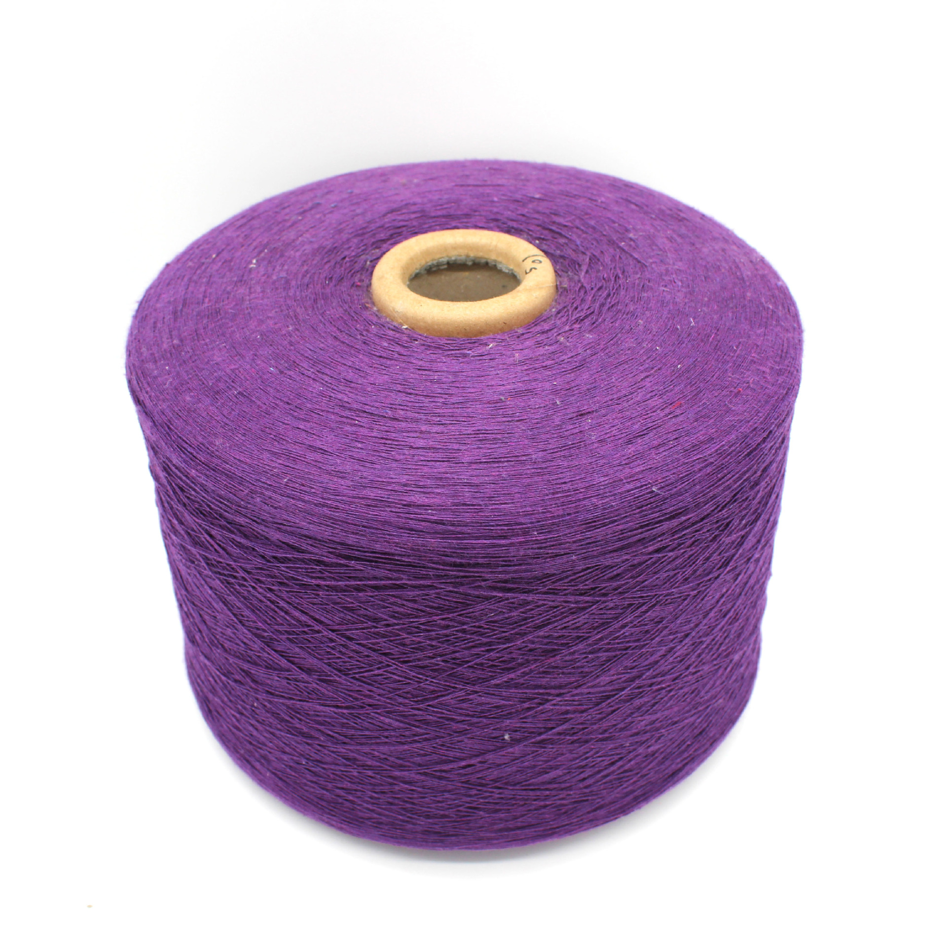 紫色24支袜子纱 纯涤色纺纱 多种颜色机织涤纶纱厂家批发