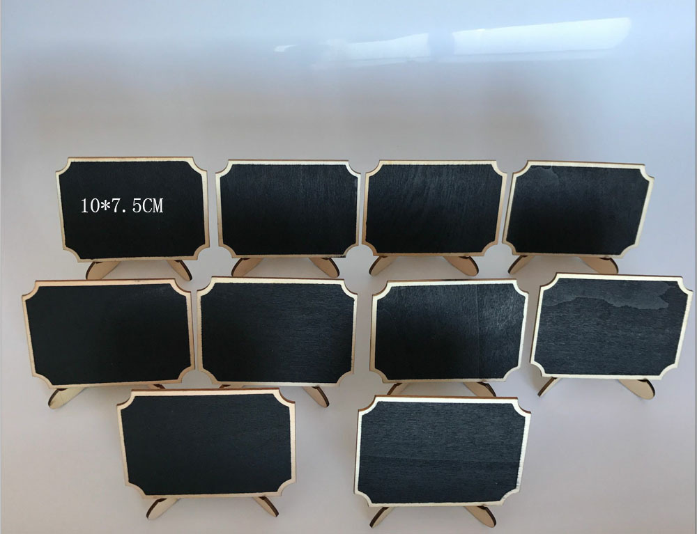 木质工艺品小黑板摆件家居装饰结婚派对桌面展示黑板立式10*7.5CM