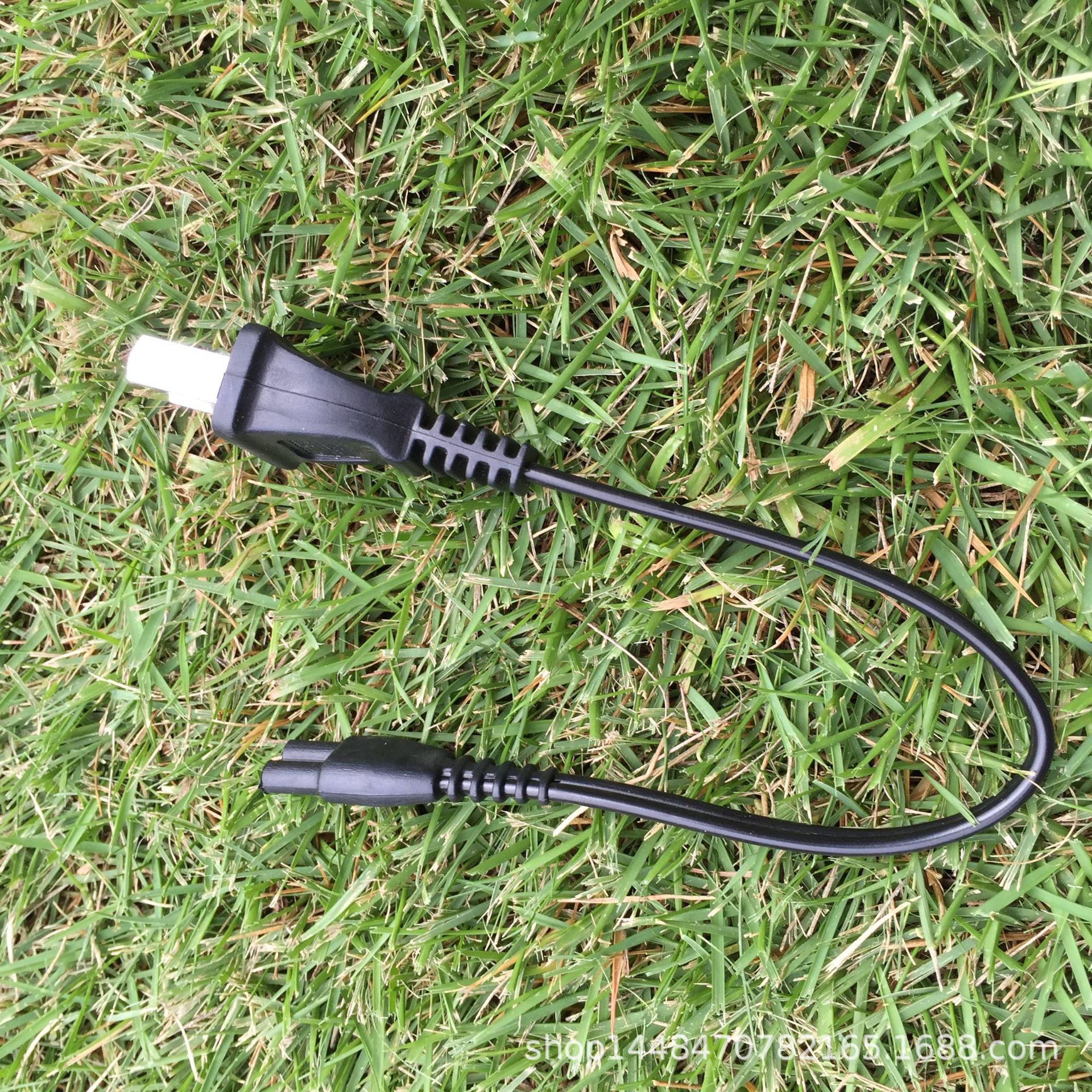 双孔充电线电源线 强光手电充电器 直充电线