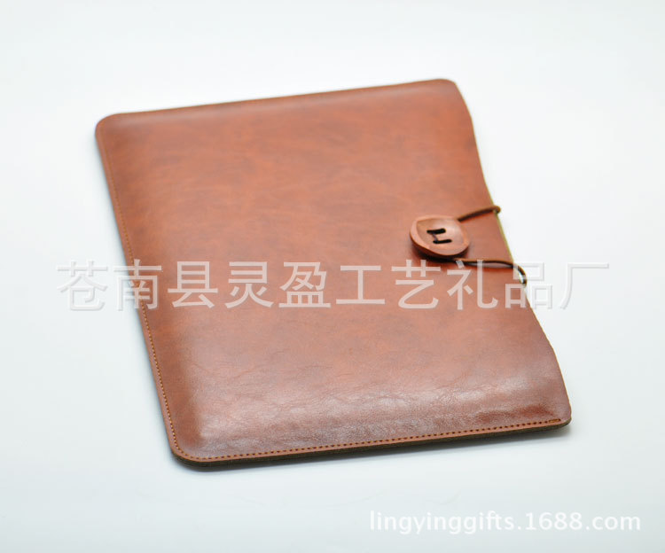 Manufacturers supply color leather laptop tablet clutch leather computer bag business briefcase