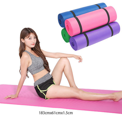 Wholesale trade NBR Thick yoga mat 15mm lengthen multi-function Bodybuilding motion Cushion non-slip Yoga Mat