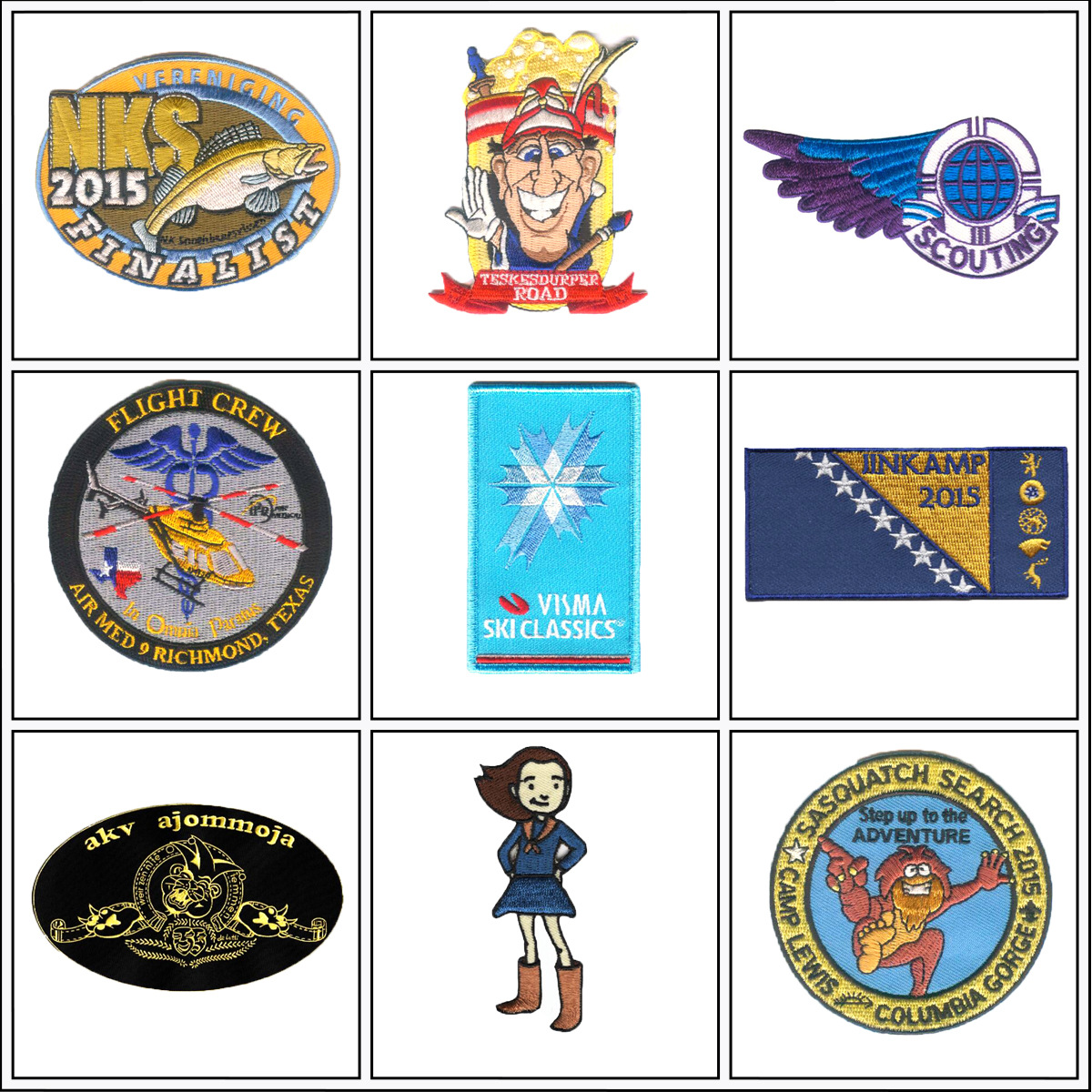 卡通人物刺绣章 彩色绣花   绣花厂刺绣 小批量定制刺绣