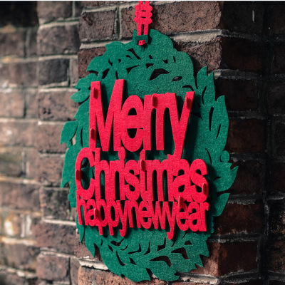 Manufactor customized three-dimensional felt Christmas Garland Christmas decorate Window stickers festival Dress up felt Christmas Pendant