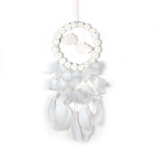 ins factory direct sales creative feather crafts dream catcher aerial cloud pendant flower and cloud dream catcher wind chime
