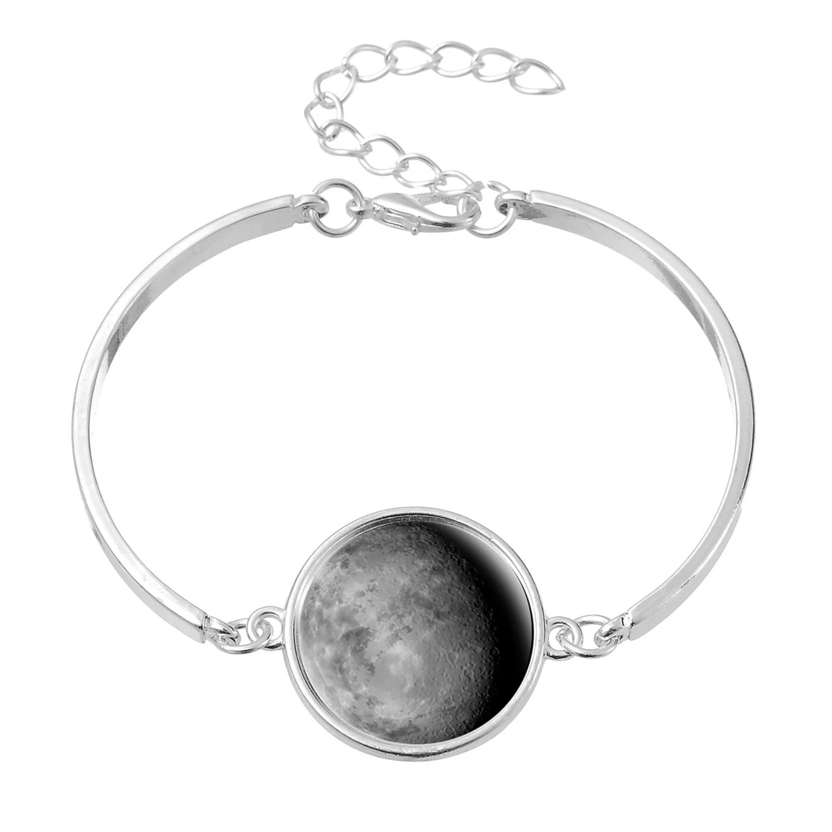 Луна, звёздное небо, модный металлический браслет, 2018 год, Aliexpress, новая коллекция, с камнем, европейский стиль