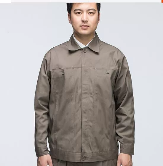Yi Laixiang рабочая одежда костюм хлопковая парусиновая осенне-зимняя одежда с длинными рукавами пуговицы Мужская и Женская куртка Рабочая одежда сварочный костюм