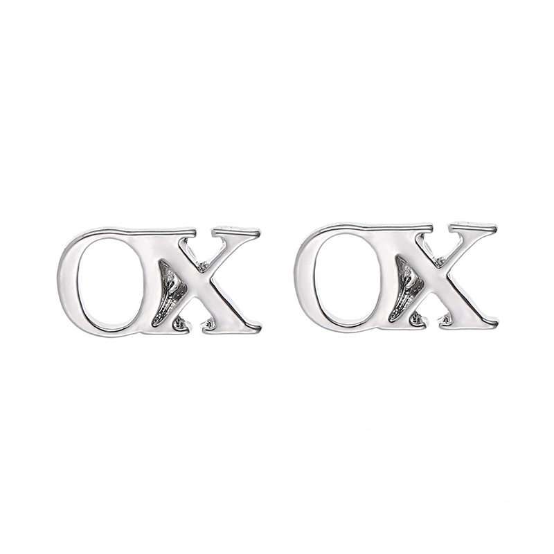 Boucles D&#39;oreilles Créatives Simples Lettres Xo Boucles D&#39;oreilles Cercle Multipliant Les Boucles D&#39;oreilles En Gros Nihaojewelry display picture 5