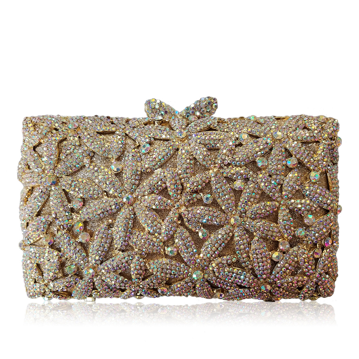 * Fábrica directa de taladro bolsas de cristal de metal bolsas de cena bolsas de diamante bolsas de mano bolsas de novia bolsas de diamante duro