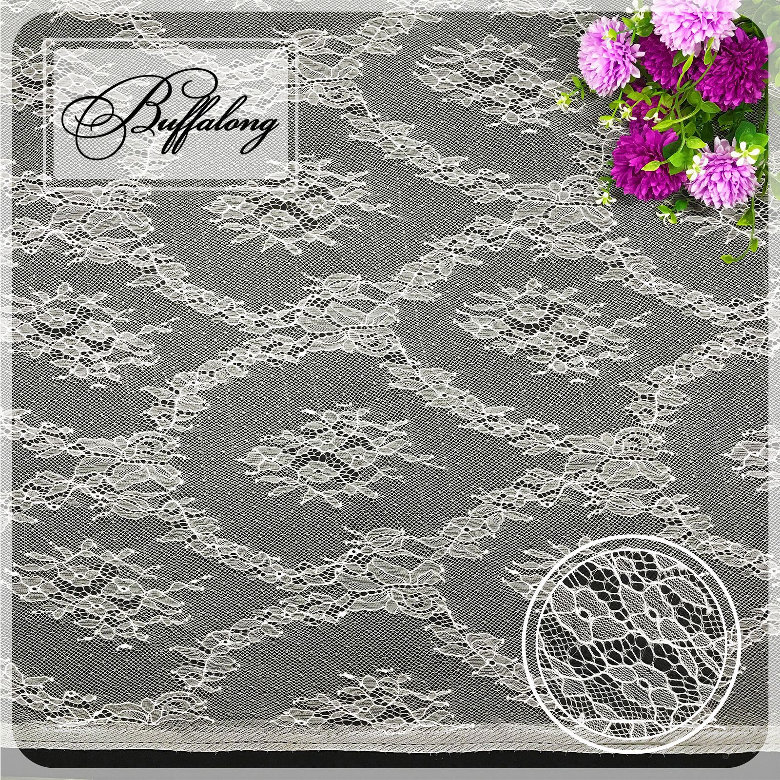 外贸无弹睫毛剪线蕾丝花边面料 品牌时装连衣裙镂空波浪网纱布料