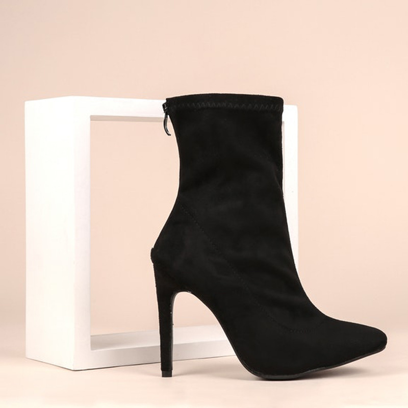 Pointed socks for women sexy heel suede boots for women_voghion.com