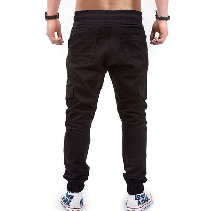 Pantaloni multitasche con coulisse da uomo europei popolari, pantaloni cargo casual da jogging_voghion.com