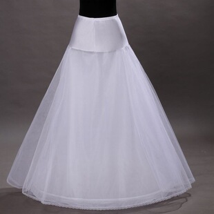 A- word single steel ring two-layer yarn waist lace stretch Lycra skirt wedding dress foreign trade floor-length Petticoat