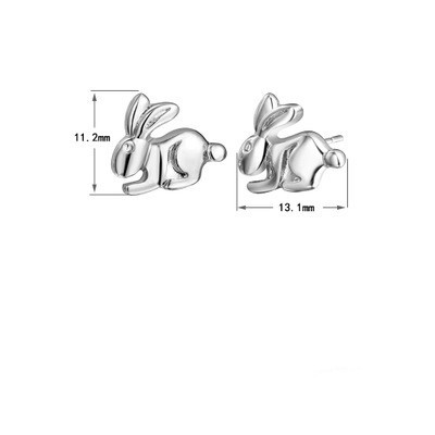 Vente Chaude En Europe Et Amérique Mignon Petit Animal Boucles D'oreilles Mini Lapin Oreille Goujons Blanc Lapin Stud Boucles D'oreilles Couple De Boucles D'oreilles En Gros display picture 11