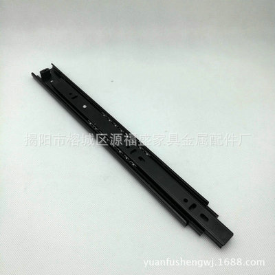 不锈钢三节滑轨 抽屉橱柜衣柜阻尼缓冲滑轨 键盘静音滚珠导轨|ms