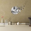 Mirror wall hanging clock creative living room hanging clock sofa background wall clock 3D acrylic butterfly wall sticker WC1137