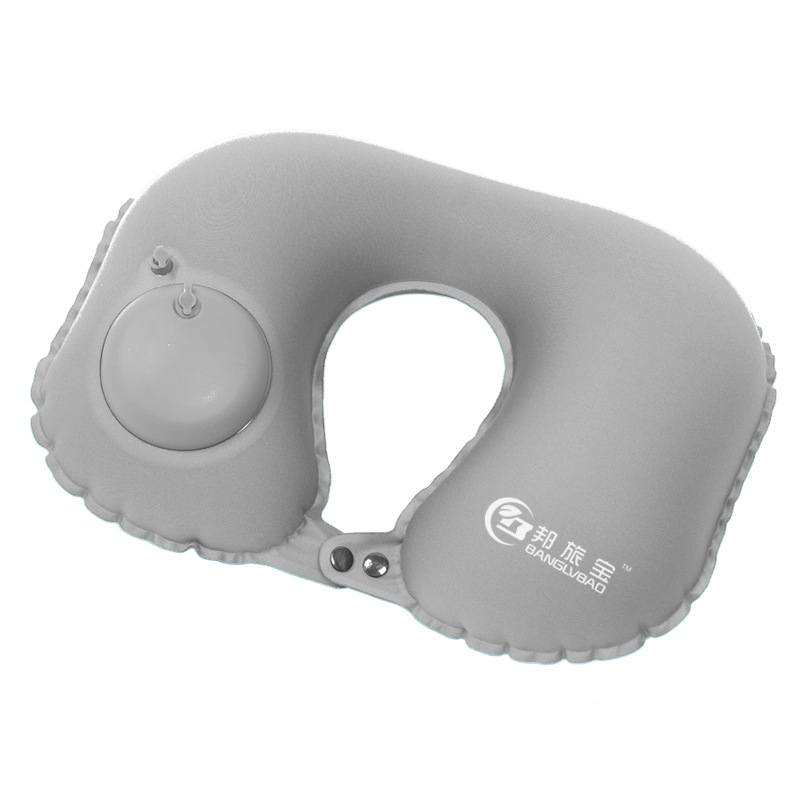 按压式充气枕旅行枕便携枕U型枕睡枕 旅行飞机旅行套装|ru