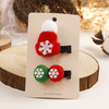 Children's Christmas cute hair accessory, hairpins, hairgrip, set, Korean style, with snowflakes, Birthday gift