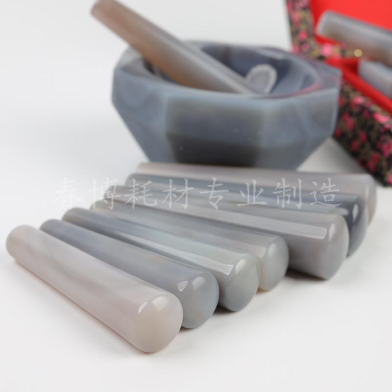 玛瑙研钵棒研磨杵40 60 70 80 100 11 120mm130mm150mm不含碗