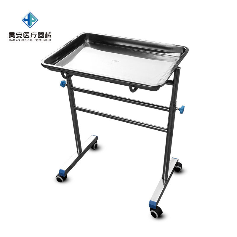 医用不锈钢单臂托盘车移动式单杆手术室托盘架器械架套车竖排托盘|ru