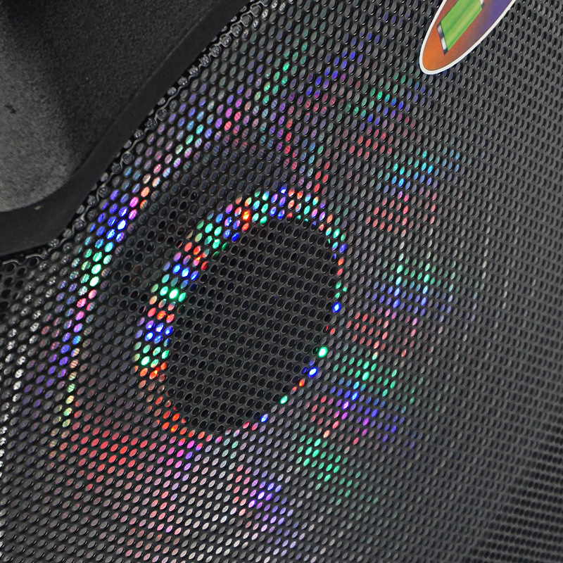 厂家直销 彩灯15寸带蓝牙户外移动拉杆电瓶音响 广场舞大功率音箱详情图10