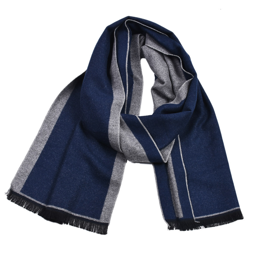 Bufanda hombre reversible de cuadros efecto cachemir otoño invierno_voghion.com
