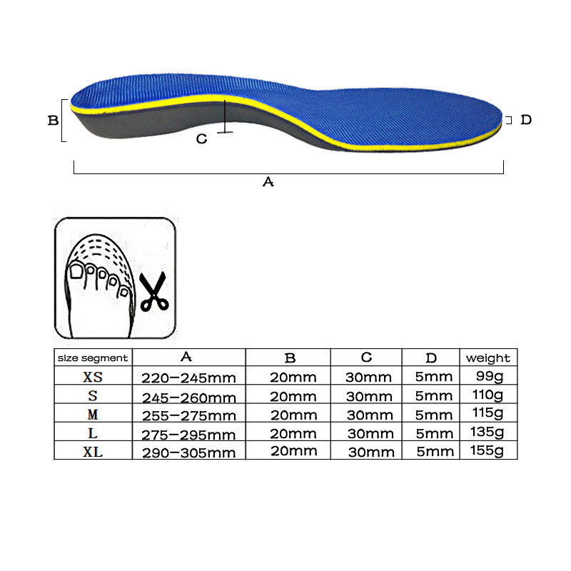 Orthotic Insoles With Arch Support For Flat Feet And Shock Absorption_voghion.com