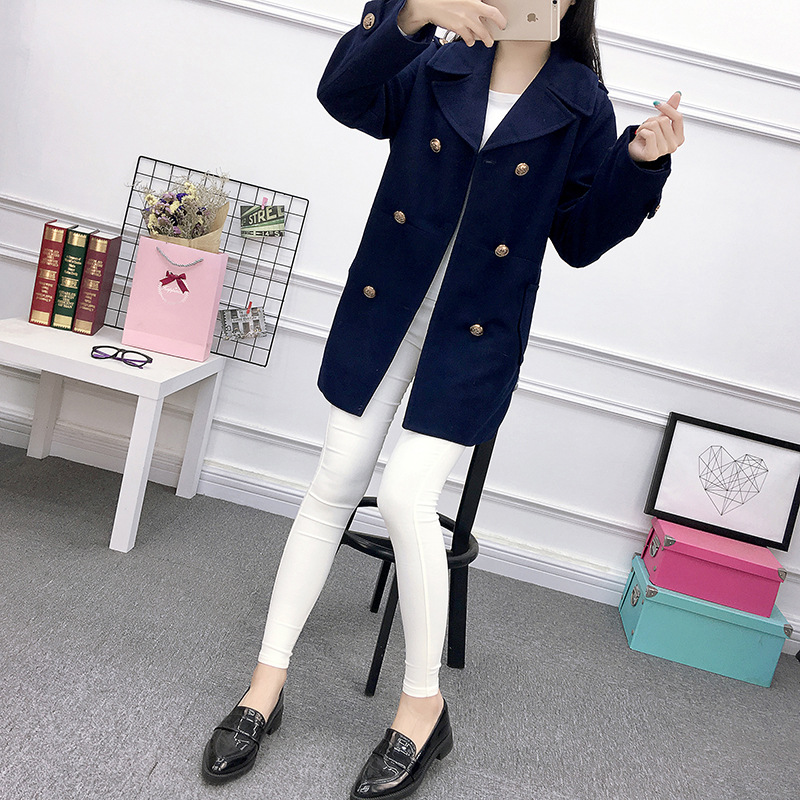 秋冬装2018新款冬季胖MM韩版女士中长款宽松呢子大衣女毛呢外套|ms
