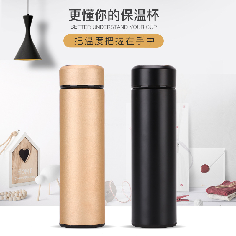 남성과 여성을 위한 500ml304 스테인리스 보온병 컵 새로운 편리한 대용량 비즈니스 컵 크리에이티브 워터 컵