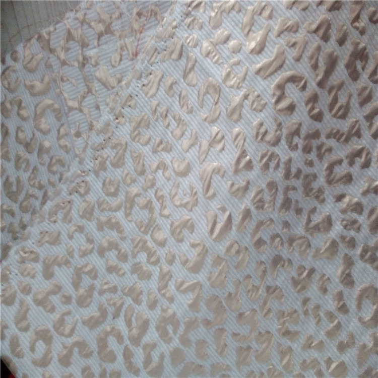 金丝豹纹图案色织梭织双层提花面料适用于服装装饰沙发布鞋子布