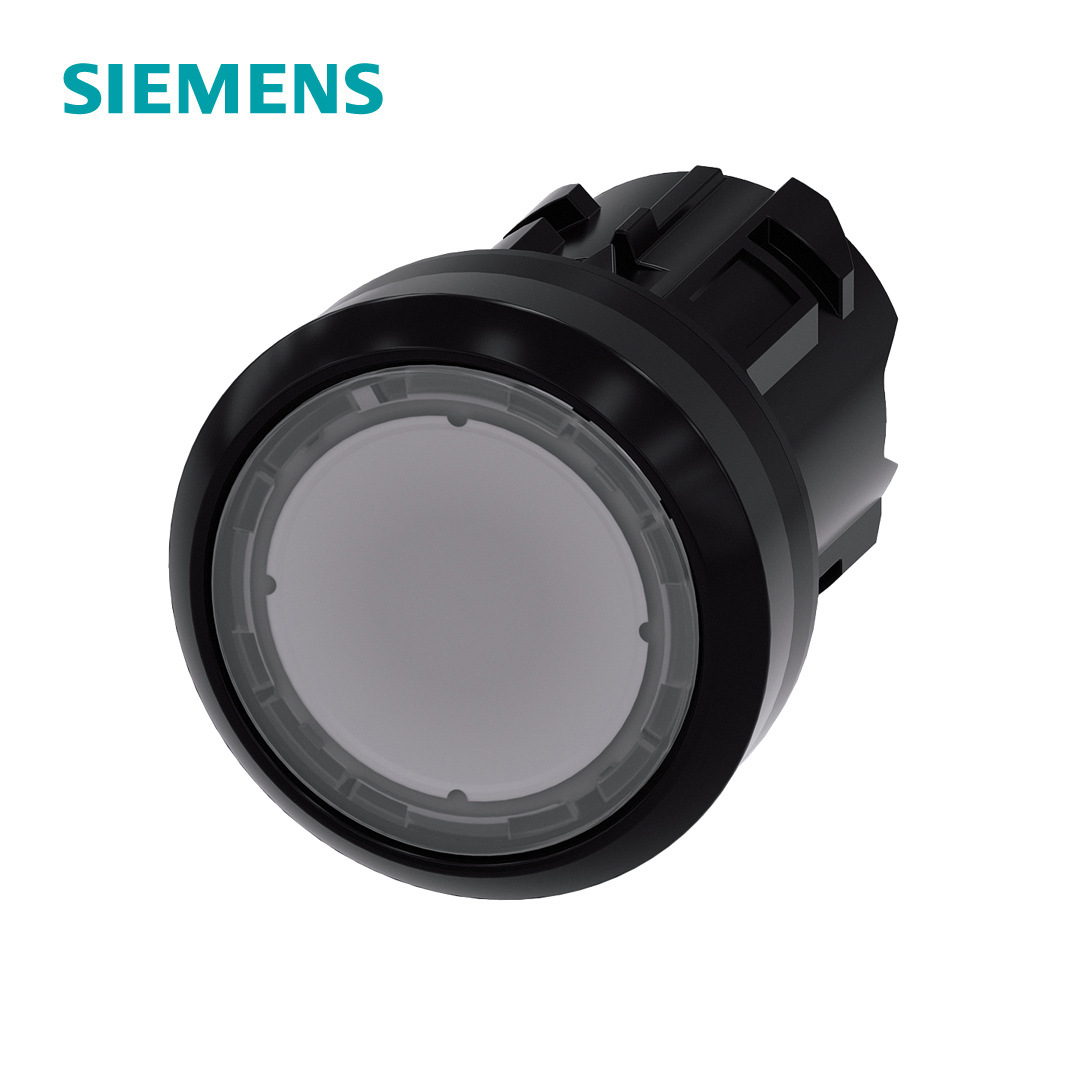 3SU1系列φ22平头带灯塑料按钮头无色