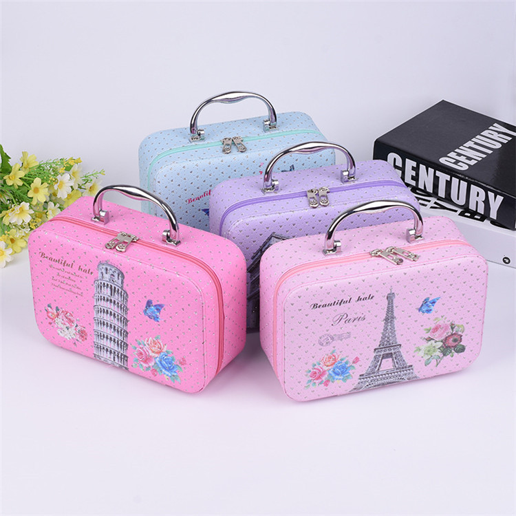 韩版新款手提化妆箱多功能便携化妆包旅行大容量化妆品收纳箱批发